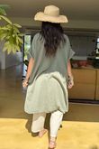 Made in Italy Sahara Star Sack Dress Khaki